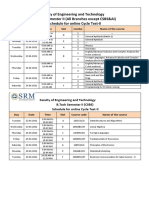 Faculty of Engineering and Technology B.Tech Semester II (All Branches Except CSBS&AI) Schedule For Online Cycle Test-II