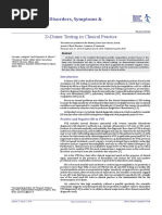 D Dimer Testing in Clinical Practice