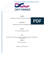 El Papel de La Educación Ante Las Transformaciones Cientificas y Técnologicas