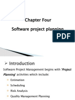 Software Project Planning Chapter Four