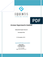 Avenue Supermarts Limited: Independent Equity Research Investment Note