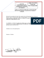 Acta de Conformación Del Copasst