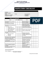 Work Inspection Checklist: Project Details