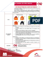 92 Reunión Diaria Pre Inicio - Uso Obligatorio de Ropa de Trabajo