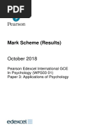 Mark Scheme (Results) : October 2018