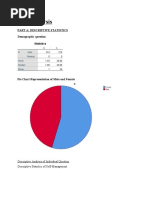 Data Analysis: Part A: Descriptive Statistics Demographic Question