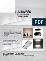 2021 BUILDING UTILITIES 3 - Module 2 Lecture 5 LUMINAIRES (S)