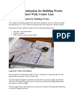 Methods of Estimation For Building Works