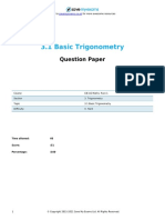 3.1 Basic Trigonometry: Question Paper