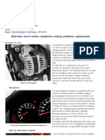 Alternator - How It Works Symptoms Testing Problems Replacement