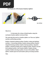 Development of Mechanize Bamboo Splitter