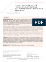 The Nonoperative Rehabilitation of A Traumatic Complete Ulnar Collateral Ligament Tear of The Elbow in A High School Wrestler: A Case Report