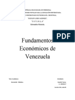 Fundamentos Económicos de Venezuela... Danielis Tamoy 1DG C.I 30440217