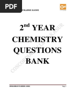 2 Year Chemistry Questions Bank: Concordia College Kasur