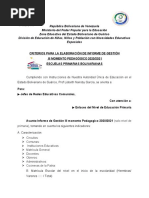 Criterios para La Elaboración Del Informe Del III Momento Pedagógico en El Nivel de Educación Primaria 2020-2021