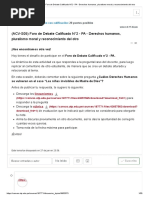 Tema - (ACV-S05) Foro de Debate Calificado N°2 - PA - Derechos Humanos, Pluralismo Moral y Reconocimiento Del Otro