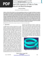 CFD Analysis of Tube in Tube Helical Coil Heat Exchanger