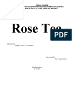 Rose Tea Science Investigatory Project