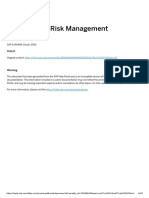 Treasury and Risk Management: Warning