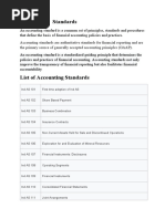 List of Accounting Standards