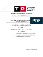 Desviaciones de Auditoria de Cumplimiento