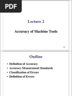 Accuracy of Machine Tools