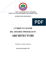 Architecture Curriculum Revised December 2017