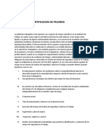 Matriz para Identificacion de Peligros