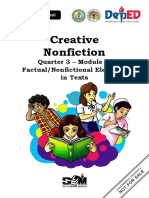 Creative Nonfiction: Quarter 3 - Module 2: Factual/Nonfictional Elements in Texts