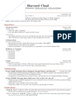 Harvard Chad Resume Template