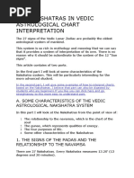 The Nakshatras in Vedic Astrological Chart Interpretation