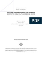 Offshore Construction Specification For Deepwater Pipelines, Flowlines and Risers