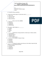 Final Year B.Pharm. Semester VIII SUBJECT-Clinical Pharmacy Practice Multiple Choice Questions With Answer Key'S