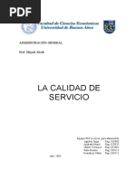 La Calidad de Servicio