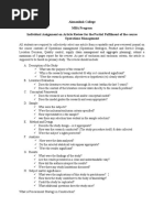 Akmonlink College MBA Program Individual Assignment On Article Review For The Partial Fulfilment of The Course Operations Management