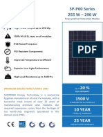 SP-P60 Series 255 W - 290 W Key Features: 20 % 1500 V 10 Year 25 Year