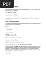 Partial Fractions: Linear Factors in Denominator