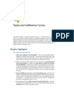 Tastes and Indifference Curves: Chapter Highlights