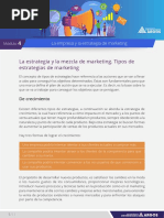 La Estrategia y La Mezcla de Marketing. Tipos de Estrategias de Marketing