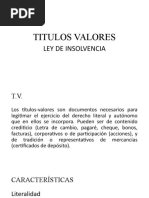 Títulos Valores y Ley de Insolvencia