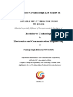 Electronics Circuit Design Lab Report On: Bachelor of Technology Electronics and Communication Engineering