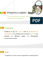 Sujeto y Proyecto