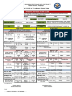 Pre-Test Post Test: Physical Fitness Score Card