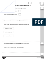 Year 4 English Grammar and Punctuation Test 2 (Done For Jns Batch)