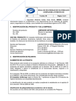 06 Hoja de Seguridad Limpiador Antihongos