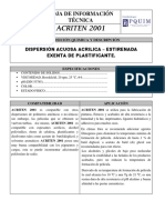 HOJA DE SEGURIDAD ACRITEN 2001 PQ