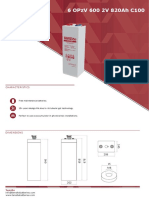 6 Opzv 600 2V 820ah C100: Characteristics