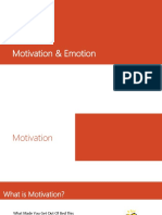 Motivation & Emotion