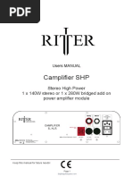 Camplifier SHP: Stereo High Power 1 X 140W Stereo or 1 X 280W Bridged Add On Power Amplifier Module