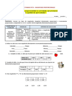 Ficha de Trabajo - Magnitudes Proporcionales